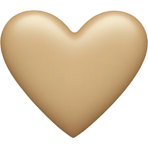 biege heart emoji