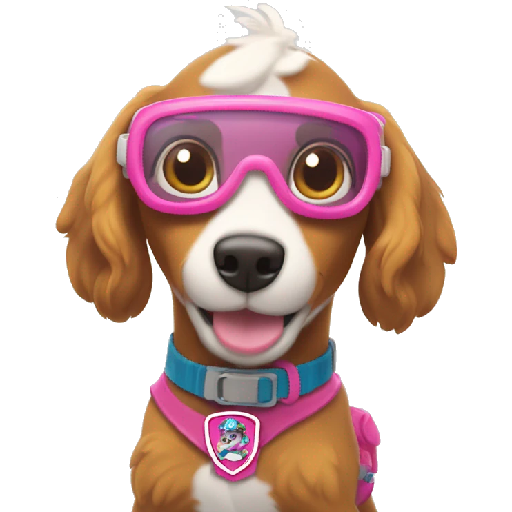  cockapooPaw patrol skye with pink goggles  emoji