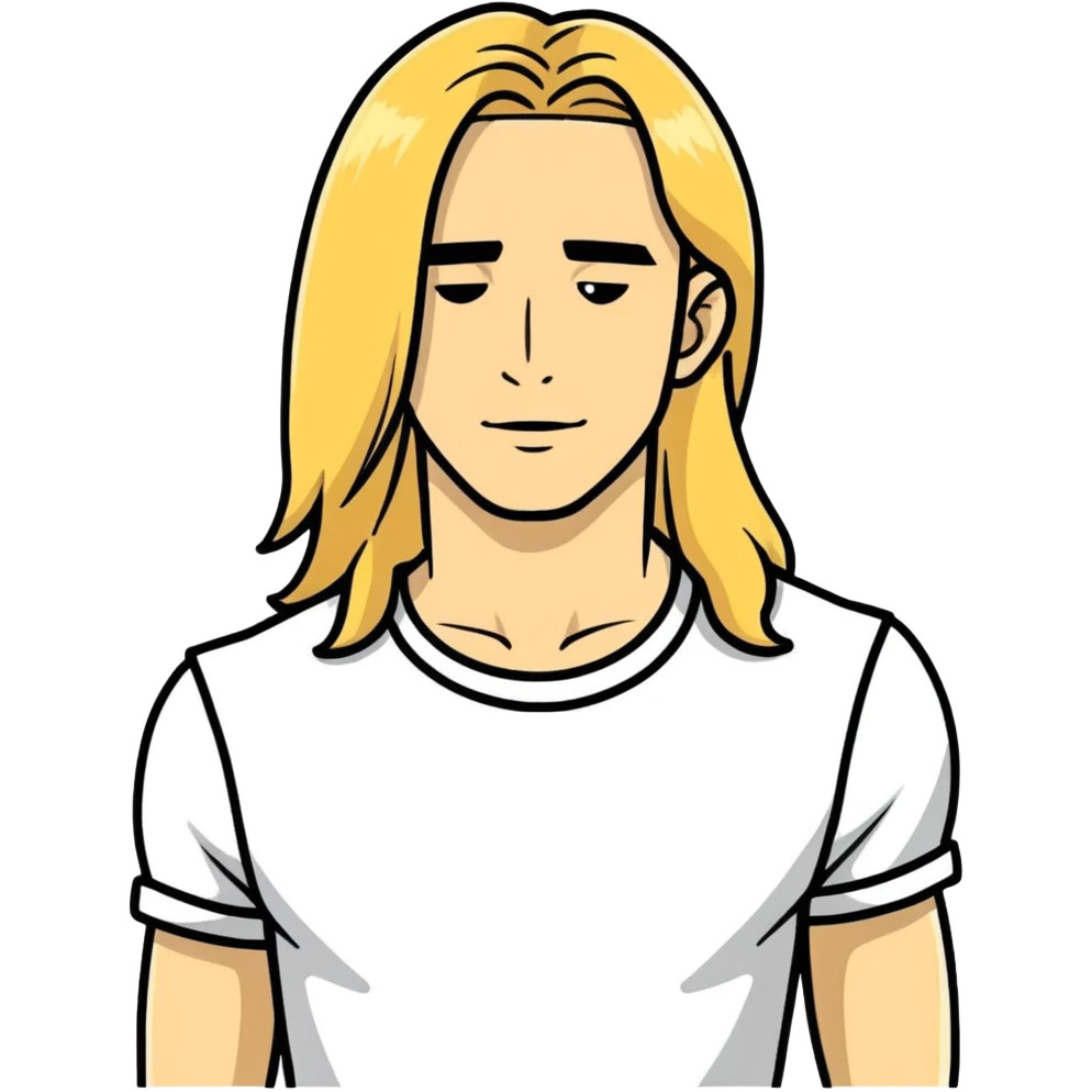 Gay man with long blonde hair  emoji