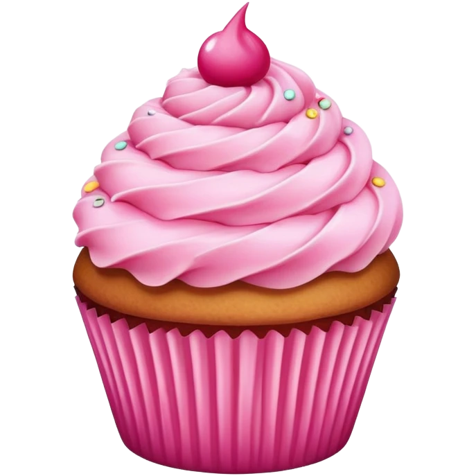 Cupcake with pink icing emoji