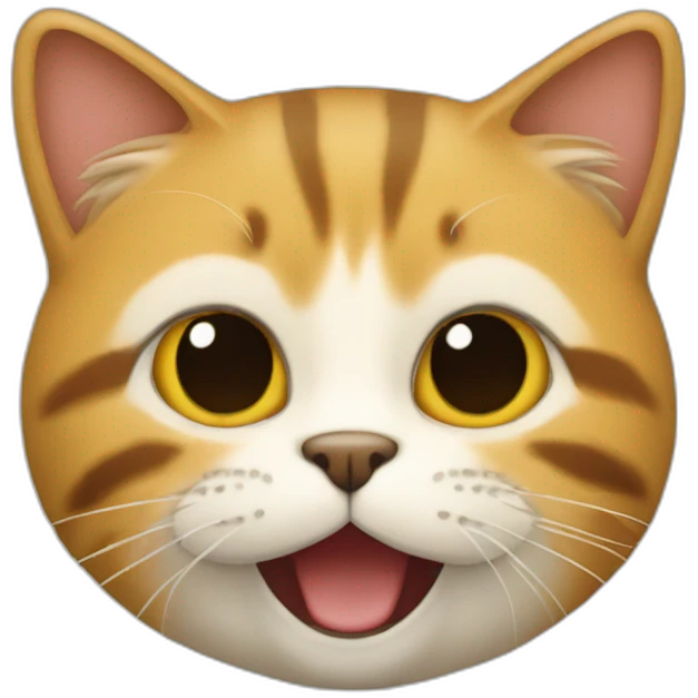 Chat sur un chier emoji