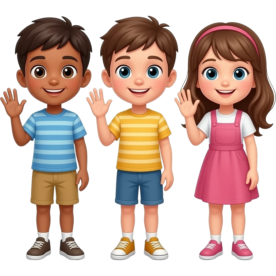 TRES NIÑOS MUUUUUUUUUUUUUUUUUUUUUUUUUUUUUUUUUUUUUUUUUY FLACOS DICIENDO: DE NADA emoji