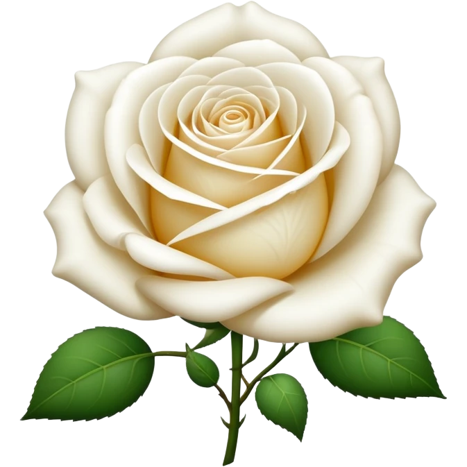 Une rose blanche  emoji
