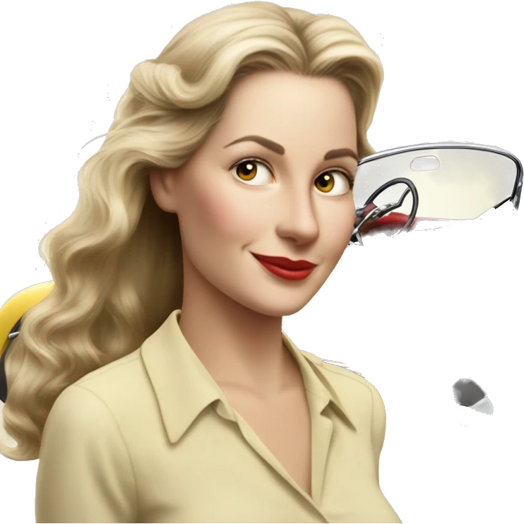 porsche 356 speedster with woman  emoji