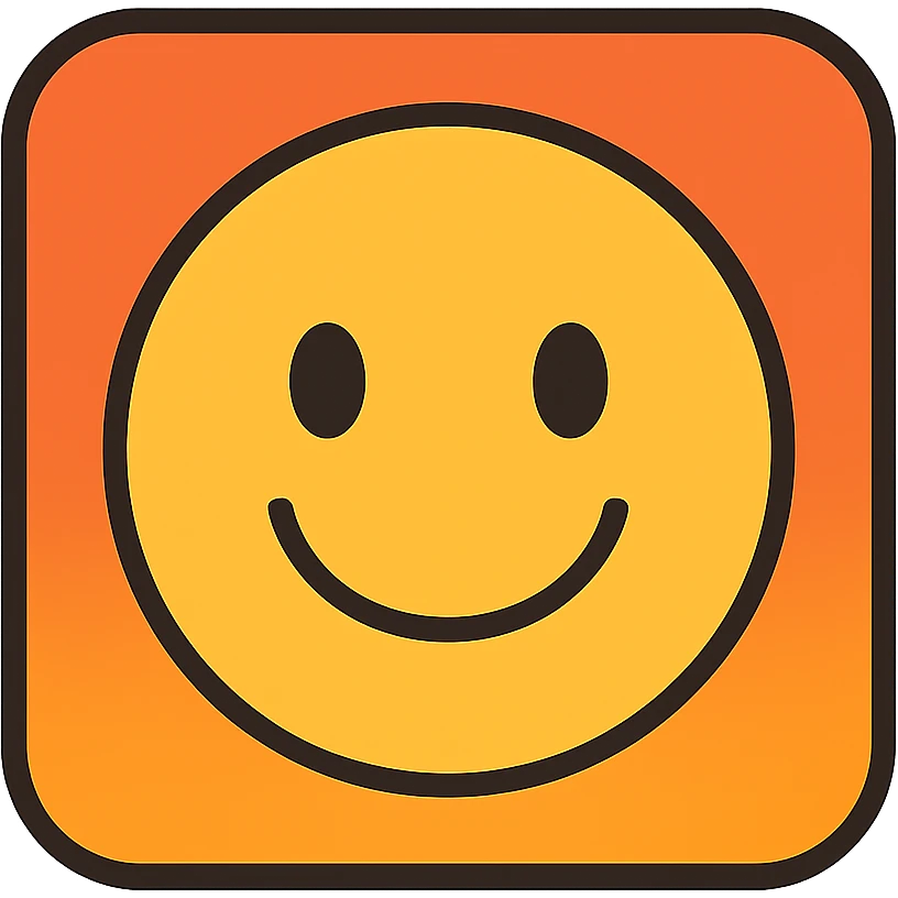app icon for a PWA focused on positivity and mindfulness, warm and uplifting colors emoji
