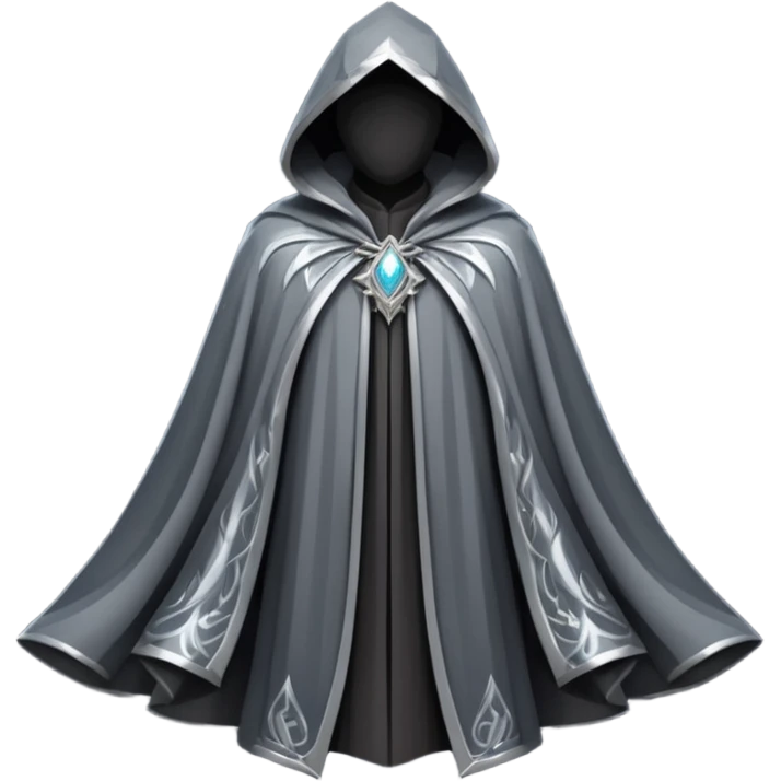 fantasy magic cloak low poly silver emoji