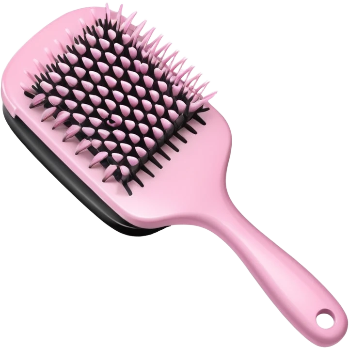 light pink hairbrush with shiny finish emoji