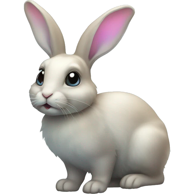 Iridescent rabbit emoji