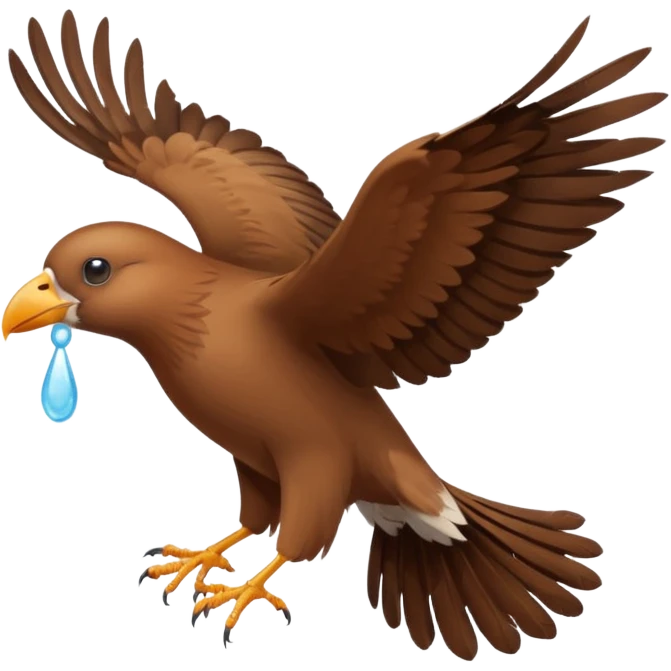 Oiseau qui fais caca en plein vol emoji