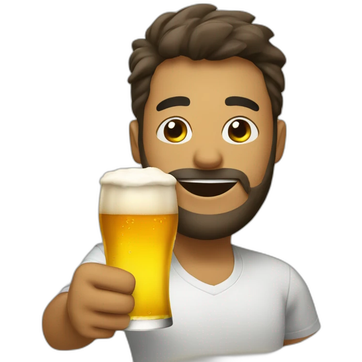 Nikocado with a beer emoji