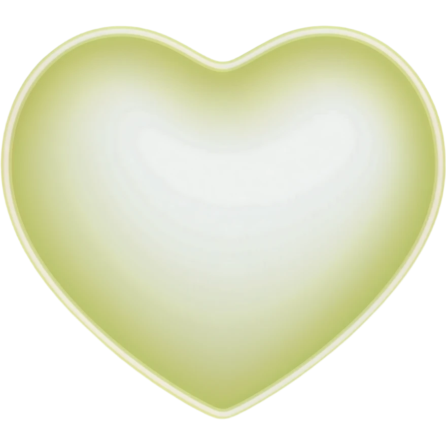 one light pastel yellow colored glowing outlined heart emoji