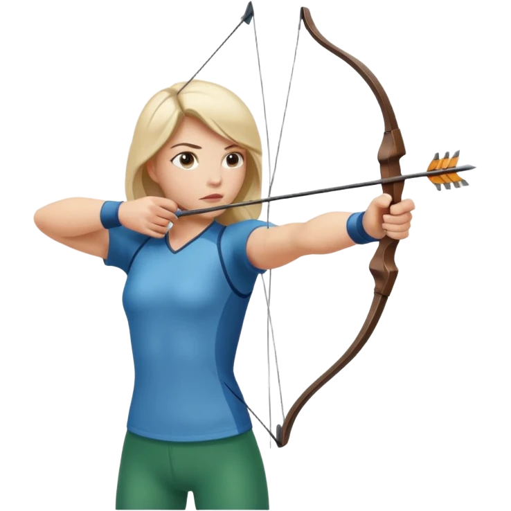 athlete shoot a bow emoji