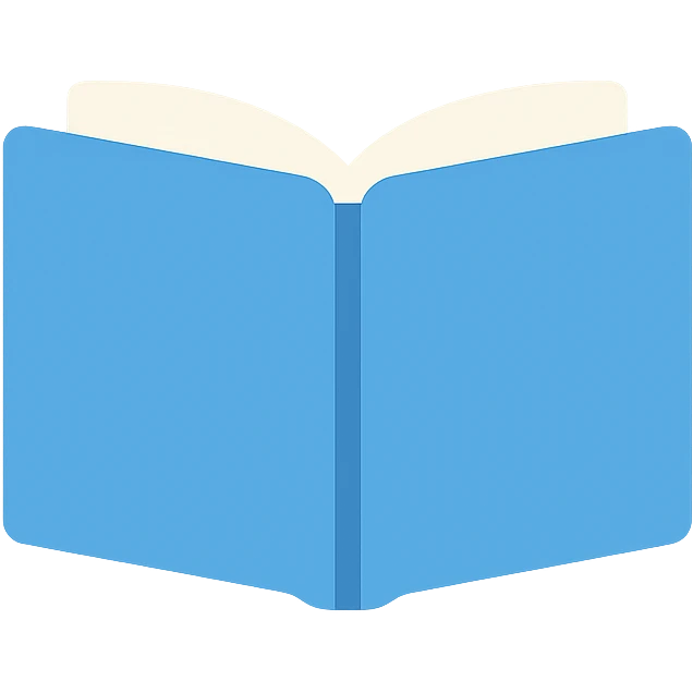 open book with blue cover icon emoji