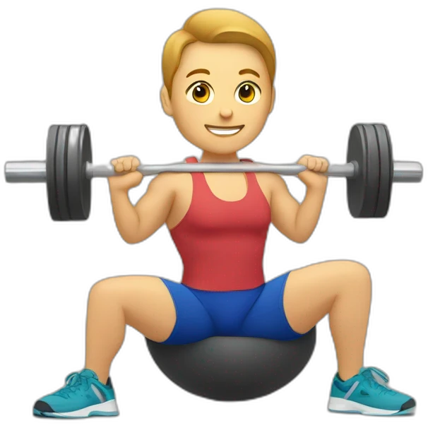 adaptive strength training, featuring a person with one leg engaged in weightlifting. emoji