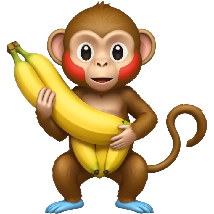 a cartoon monkey with a bunch of bananas wrapped around its body emoji