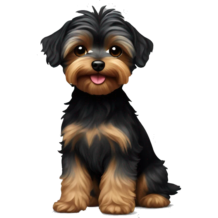 black yorkiepoo emoji
