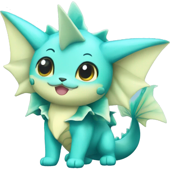 Kawaii Vaporeon full body emoji