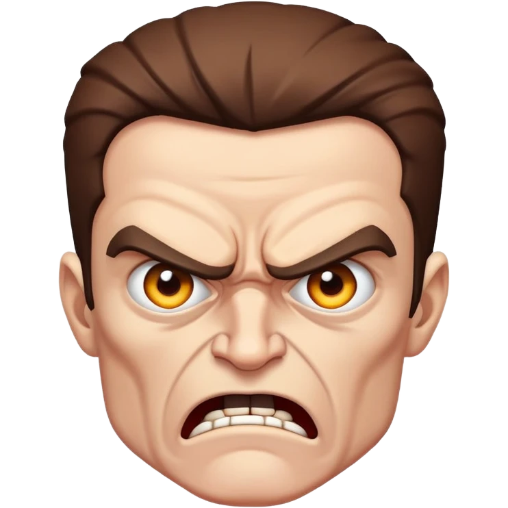angry and outraged face symbolizing strong reactions to John Brown's raid emoji
