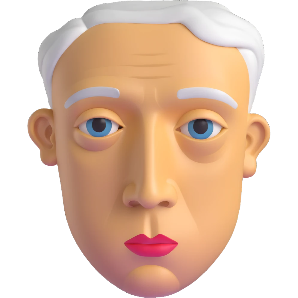 auto portrait of Pablo Picasso, expressive face emoji