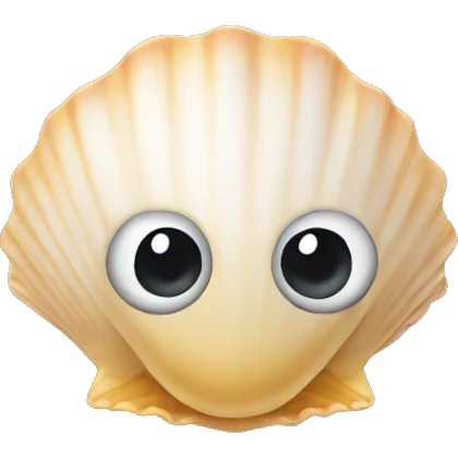 Shell with googly eyes emoji