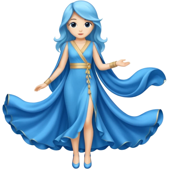 Blue costume emoji