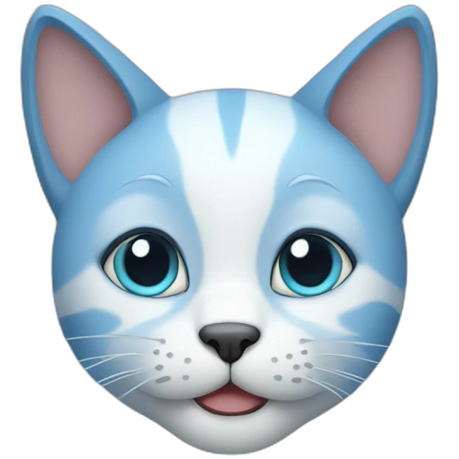 Blue cat emoji
