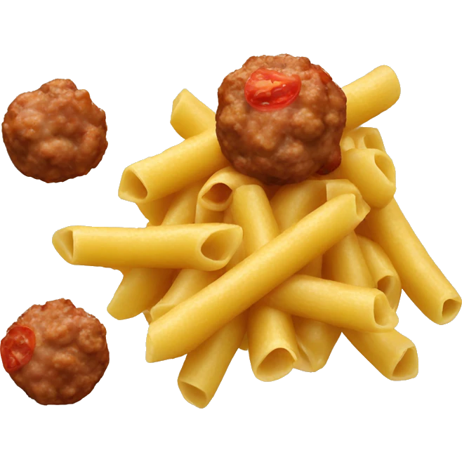 macaroni with tomato and meatballs emoji
