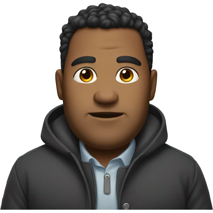 Big guy in a little coat emoji