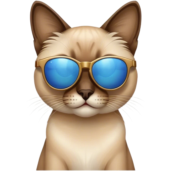 Siamese cat with sunglasses emoji