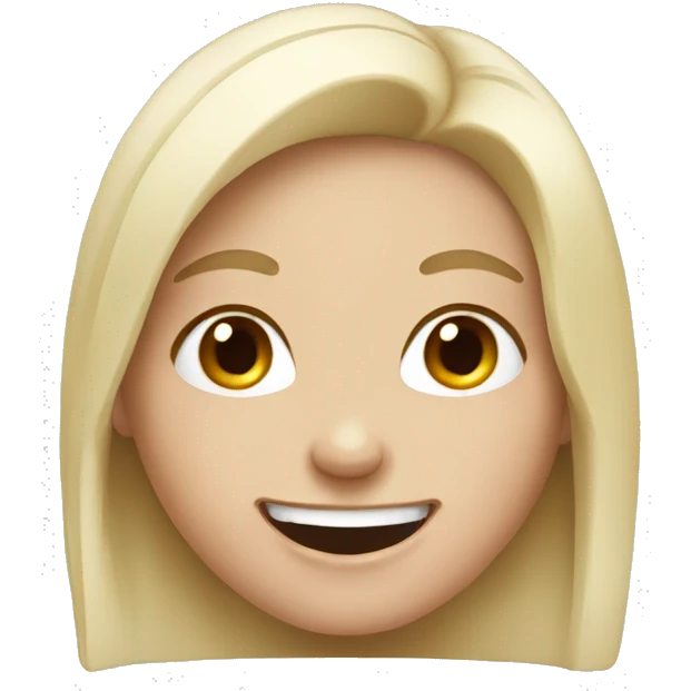 Giggling white girl emoji