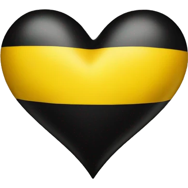 Black and yellow heart emoji