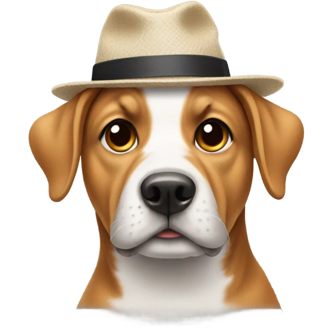 Dog wearing a hat emoji