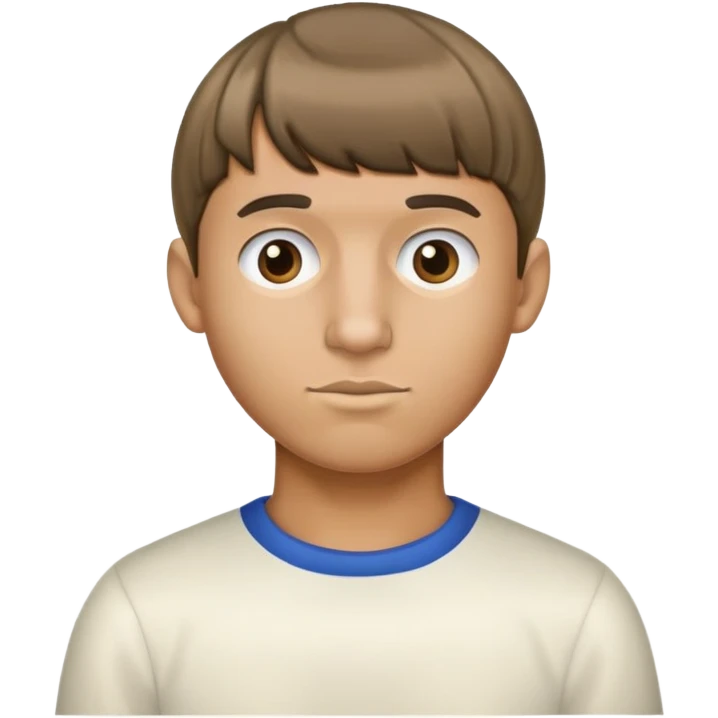 a tan guy with a bowl cut and a big nose  emoji