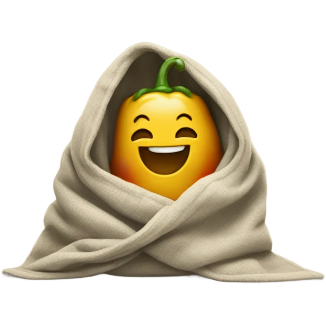 happy pepper in blanket emoji