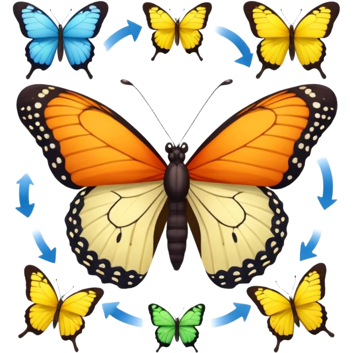 butterfly life cycle emoji