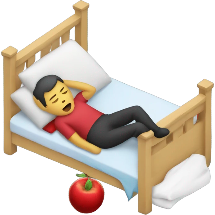 Sleeping person with red juice  emoji