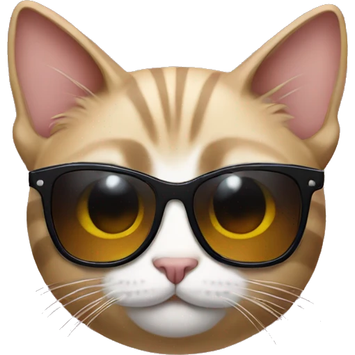 Cat with sunglasses emoji