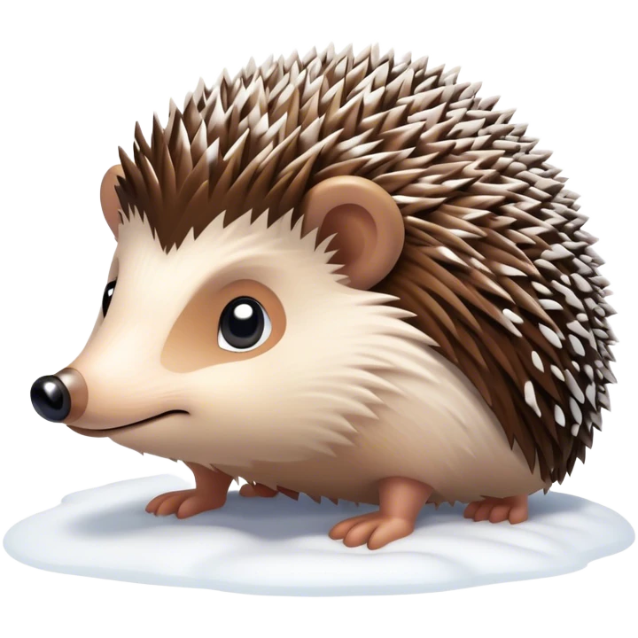 Hedgehog in the snow emoji