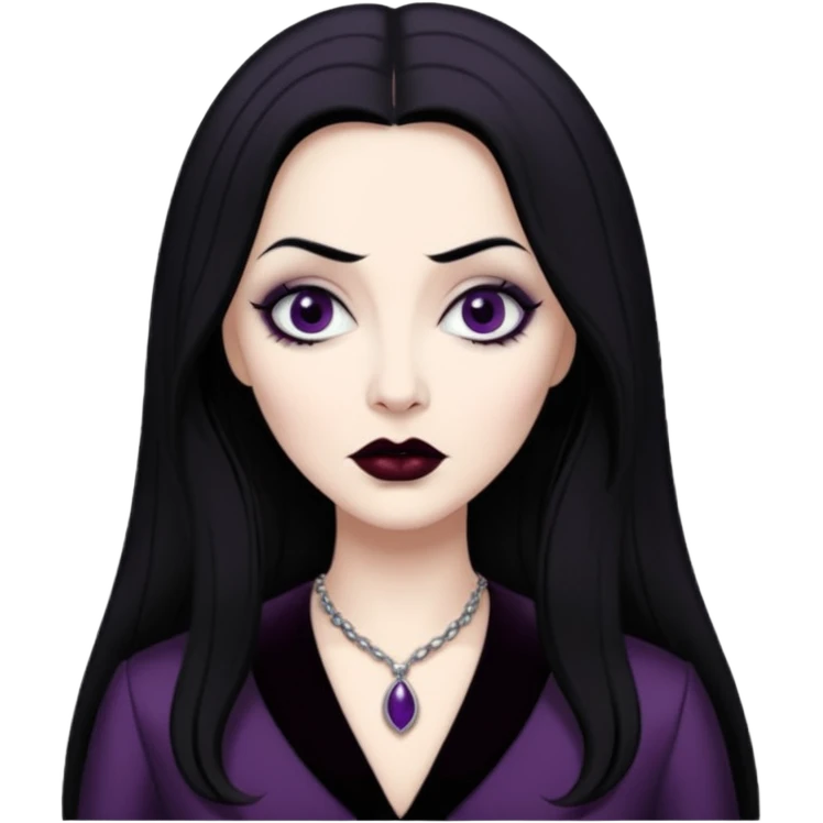 morticia addams disheveled hair emoji