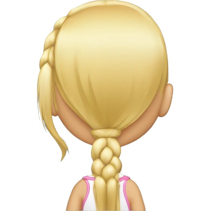 Back of the head blond girl  emoji
