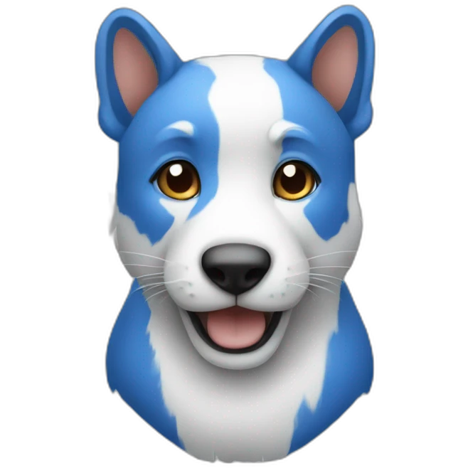animal blue-white checkerboard color emoji