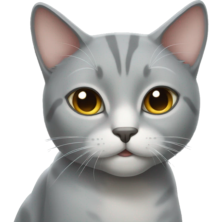 Gray cat emoji