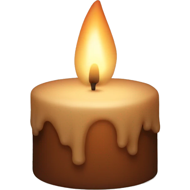 Brown candle emoji