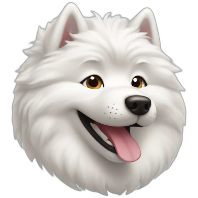 Samoyed smiling emoji
