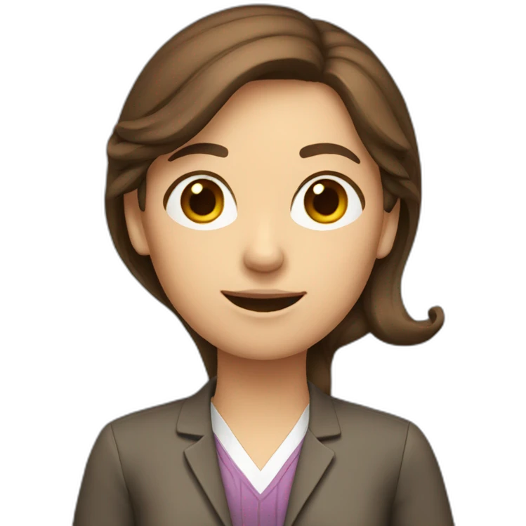 brown hair school teacher emoji