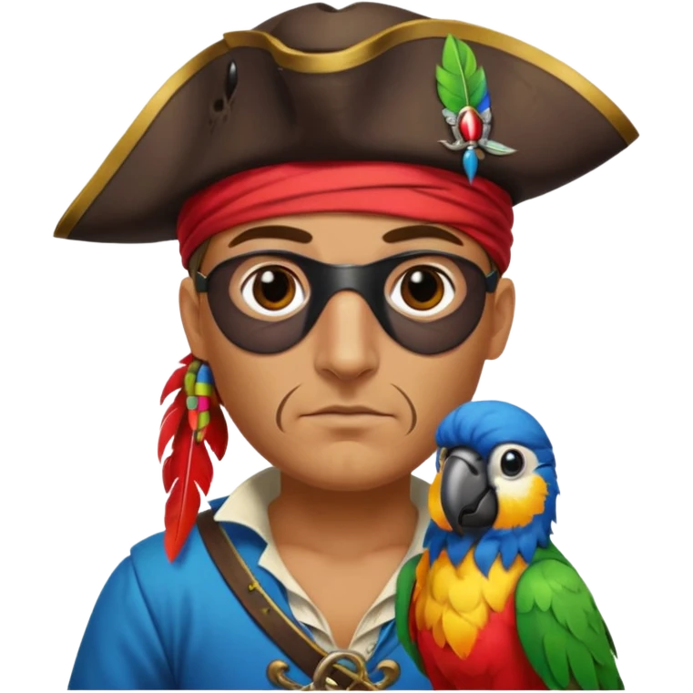 pirate and parrot emoji