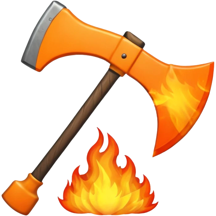 axe on fire emoji