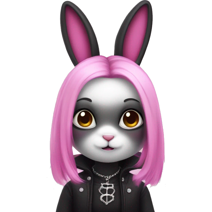 pink goth bunny emoji