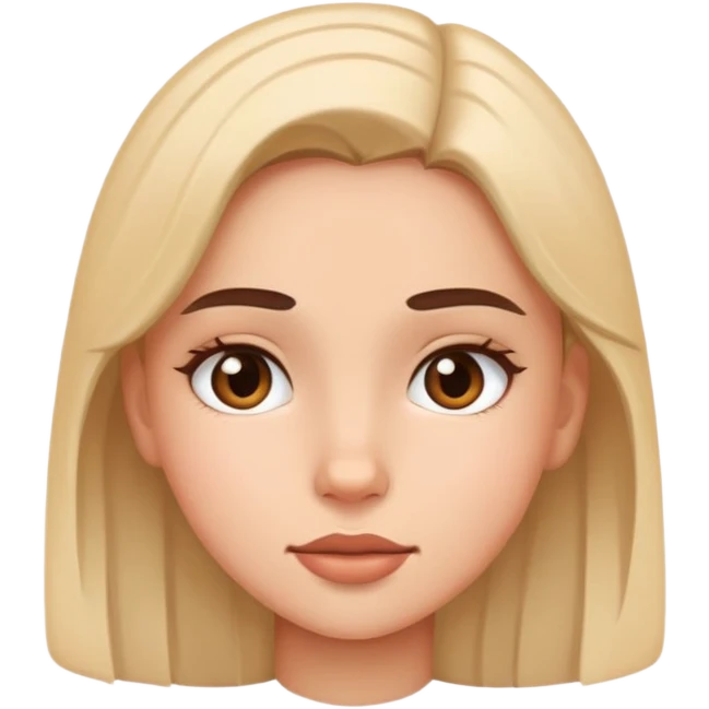 simple and expressive emoji of a girl emoji