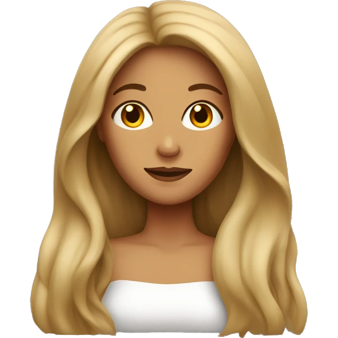 tan lady with long hair  emoji